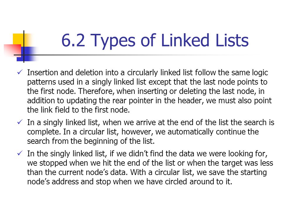 A definition and types of linked lists